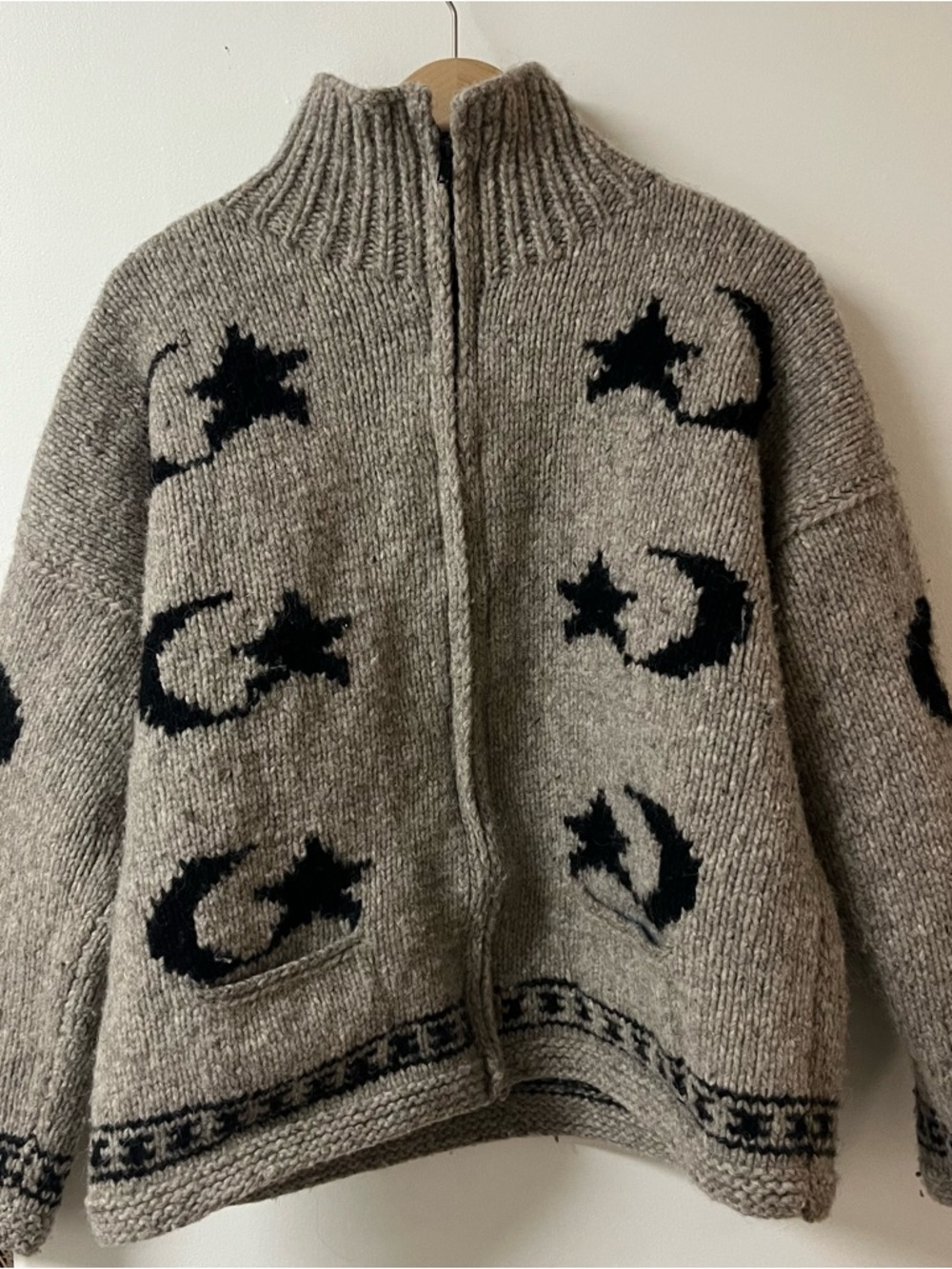 Star & Crescent Motif Sweater